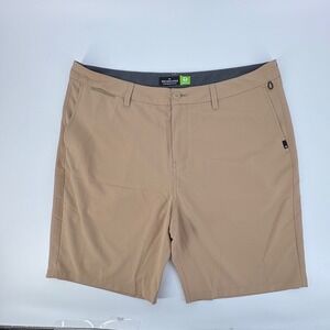 Quiksilver Amphibian Shorts Mens 38 Tan Khaki DryFlight 4-Way Stretch Hybrid